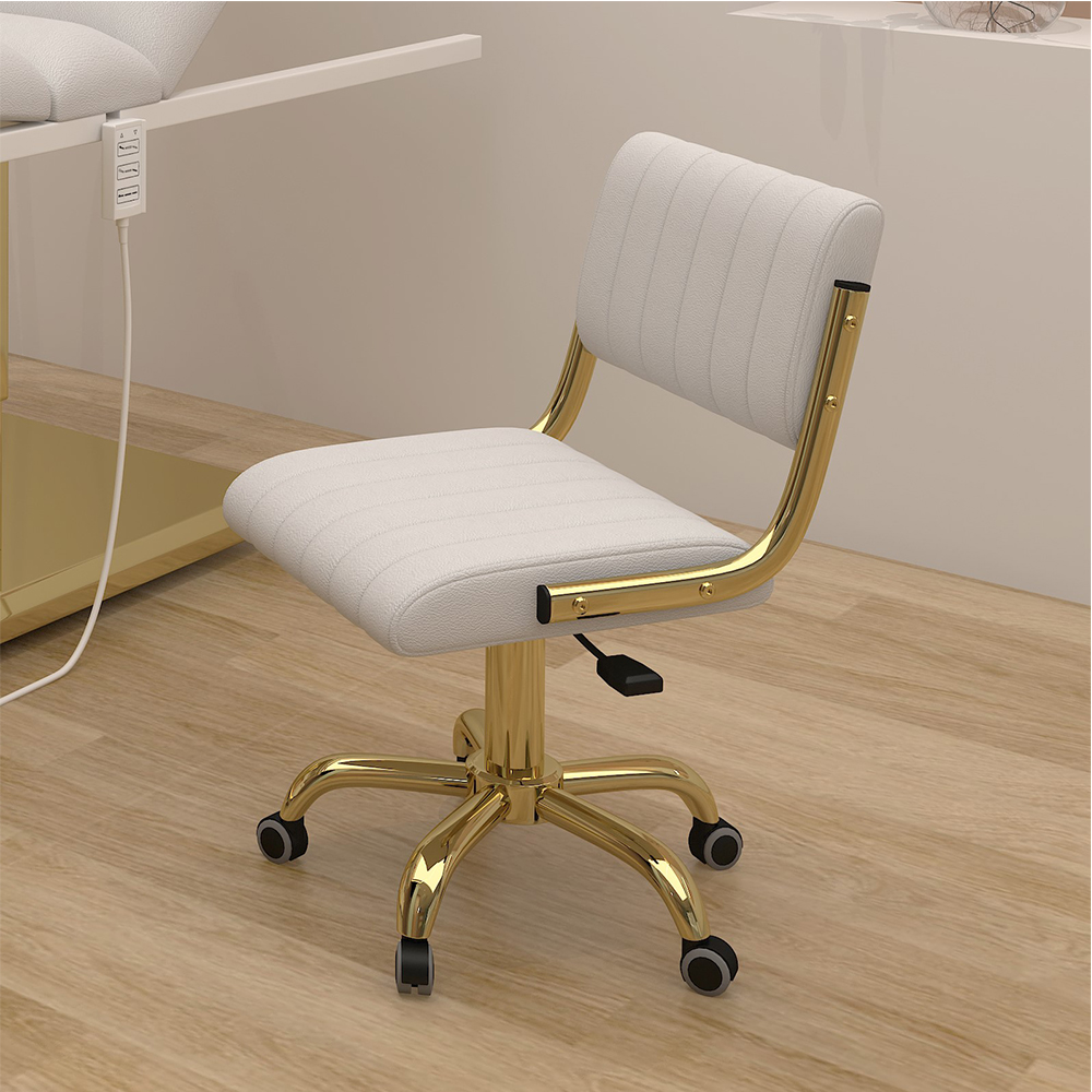 Maritime Beauty - Golden Devon (OS) White 5811 Pedicure Stool